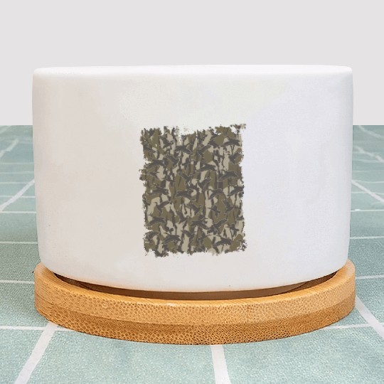 Waterfowl Hunting Camo Duck Hunters Bottomland Cam Plant Pots