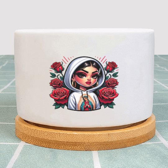 Virgen de Guadalupe Our Lady of Guadalupe Plant Pots