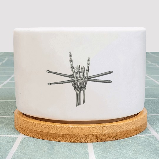 Skeleton Hand Drumsticks Plant Pots
