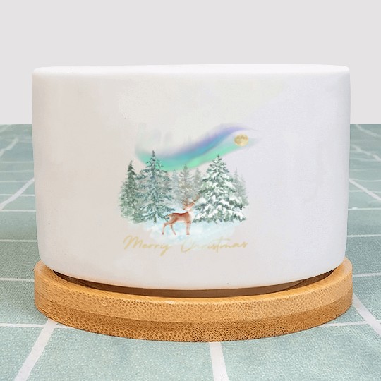 Christmas feeling winter wonderland with nordic Plant Pots