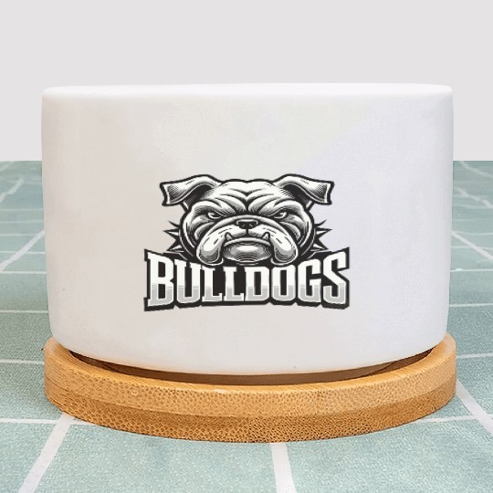 Bulldogs Mascot Back To School Team Spirit Plant Pots