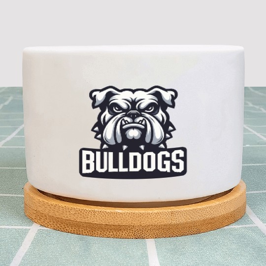Bulldogs Mascot Back To School Team Spirit Plant Pots