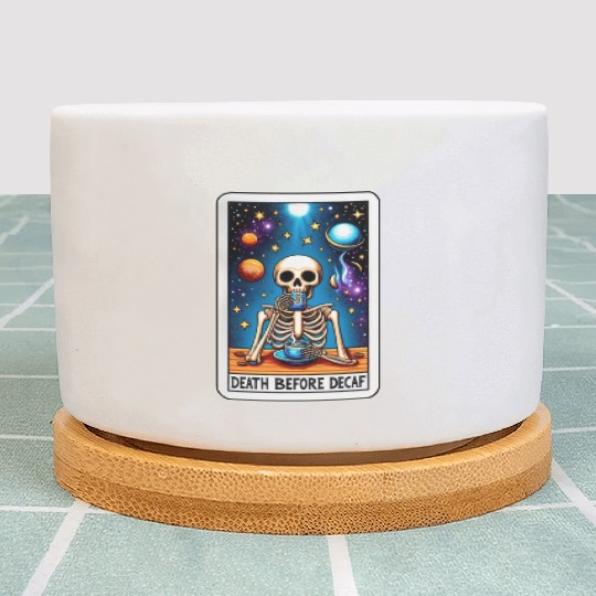 Tarot Card Collection - Death Before Decaf Plant Pots