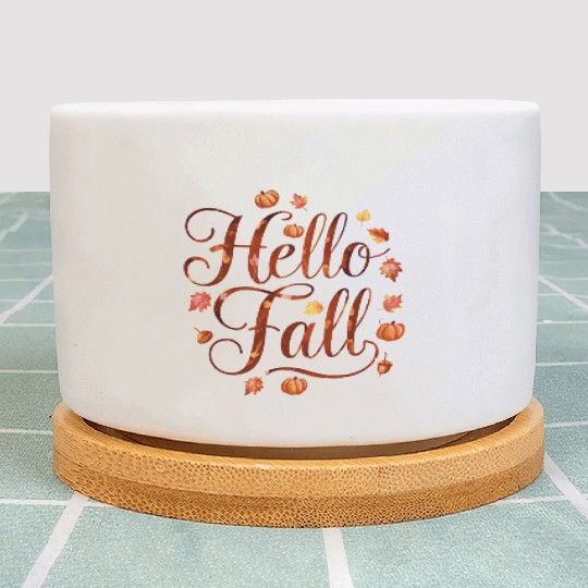 Hello Fall - Embrace the Autumn Vibes Plant Pots