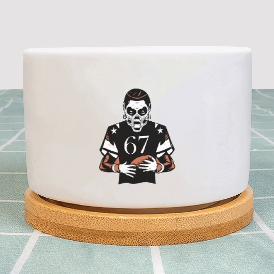 Fearless Gridiron Beast - Monster Football Player Plant Pots