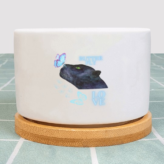 black panther lover butterfly Plant Pots