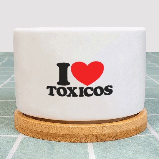 I Love Toxicos Red Heart Toxic Latino Women'slove Plant Pots