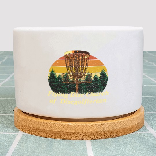 Flying Disc Church Funny Disc Golf Humor Golfer Da Plant Pots