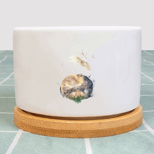 Wolf Moon Magic Plant Pots
