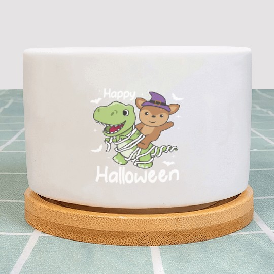 Deer Happy Halloween T-rex Mummy Costume Plant Pots