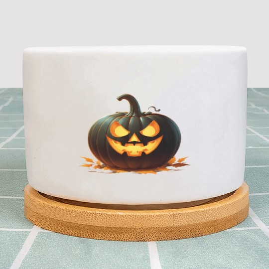 Midnight Glow: Enchanted Halloween Pumpkin Plant Pots