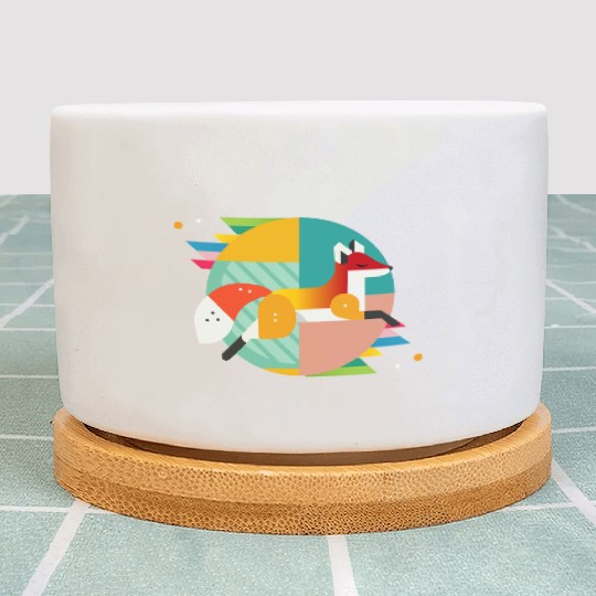 Geometric fox - modern design & closeness to natur Plant Pots