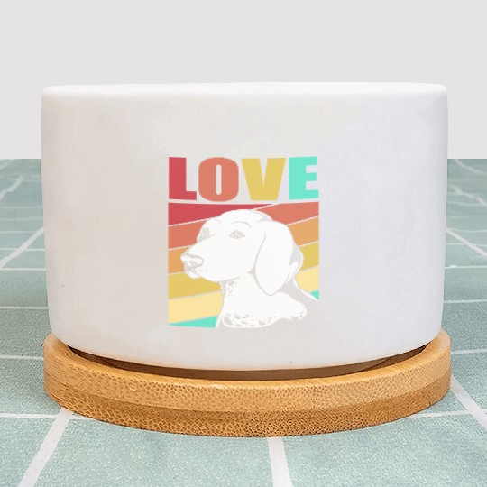 Retro German Shorthaired Pointer Dog I Love My GSP Plant Pots