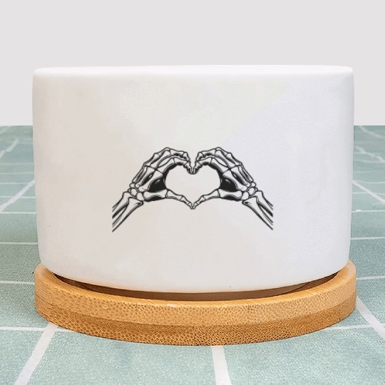 Cute Skeleton Hand Heart Scary Hands Plant Pots