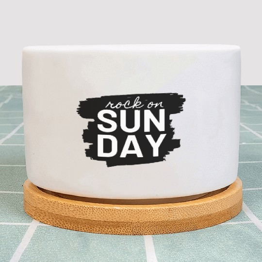 Rock on Sunday Plant Pots