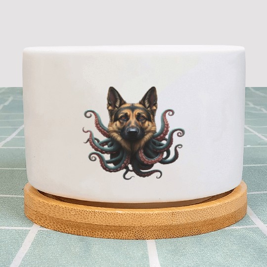 GERMAN SHEPHERD KRAKEN: DEEP SEA DEFENDER Plant Pots