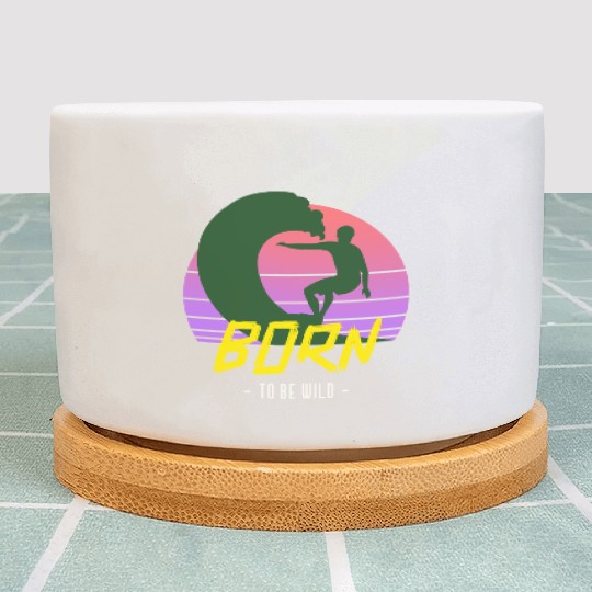 Born to Be Wild Vintage Plant Pots