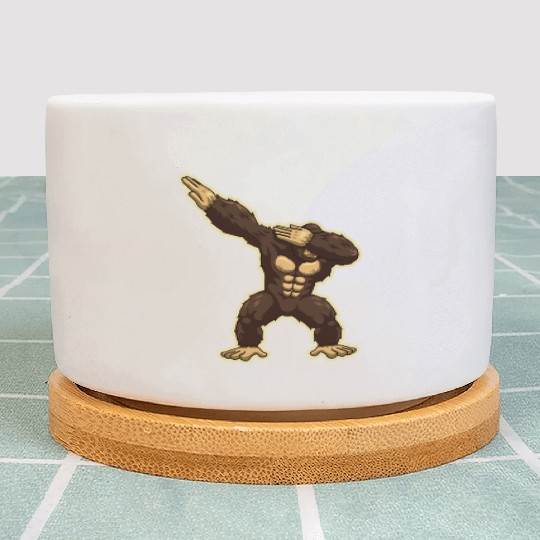 Monkey Chimpanzee Gorilla Dabbing Ape Plant Pots