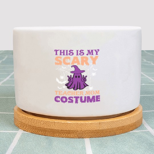 Scary Teacher Halloween Plant Pots Sublimation Designs