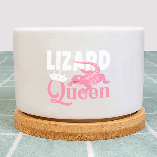 Bearded Dragon Lizard Lover Girl Lizard Queen Plant Pots