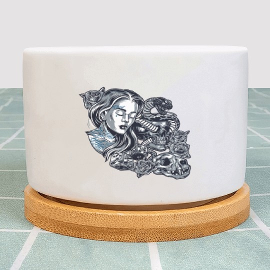 Blessed Chicano Vintage Street Art Graphic Plant Pots