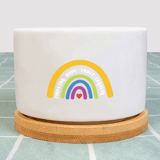 Empathy Hope Trust Loyalty Rainbow Plant Pots
