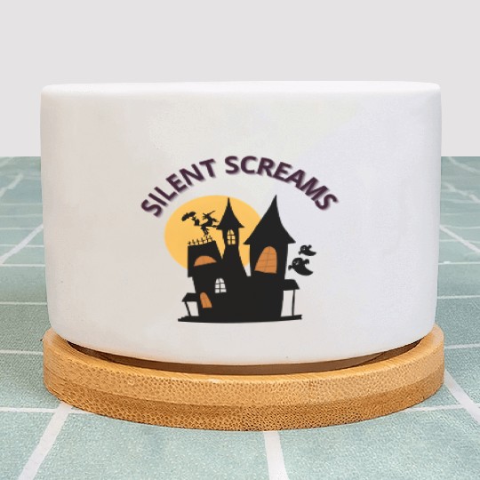 Whispers of the Haunted House Design Plant Pots