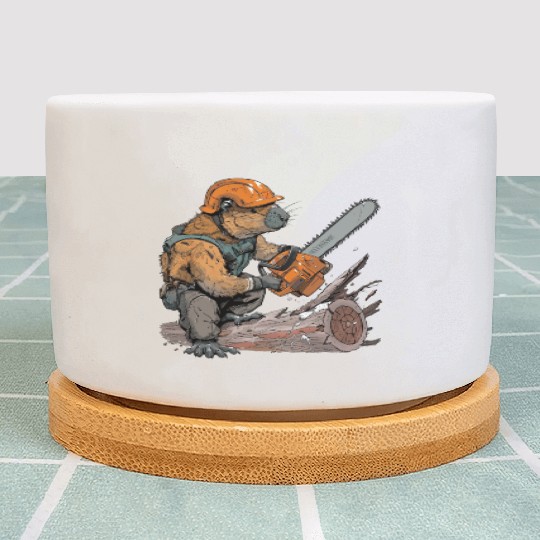 Beaver Lumberjack Chainsaw Plant Pots