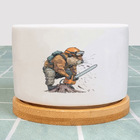 Beaver Lumberjack Chainsaw Plant Pots