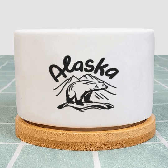 Alaska Bear Adventure Lovers Plant Pots