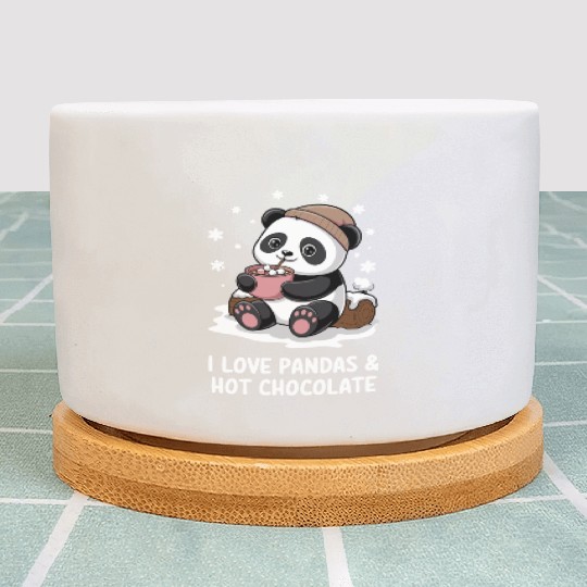 I Love Pandas & Hot Chocolate Cozy Vibes Plant Pots