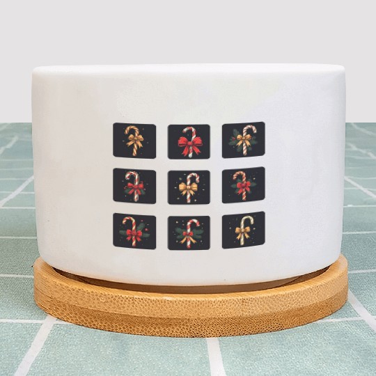 christmas cheer candy cane Plant Pots