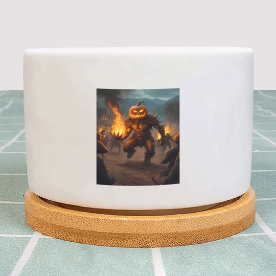 Pumpkin Fiend: A Halloween Horror Plant Pots