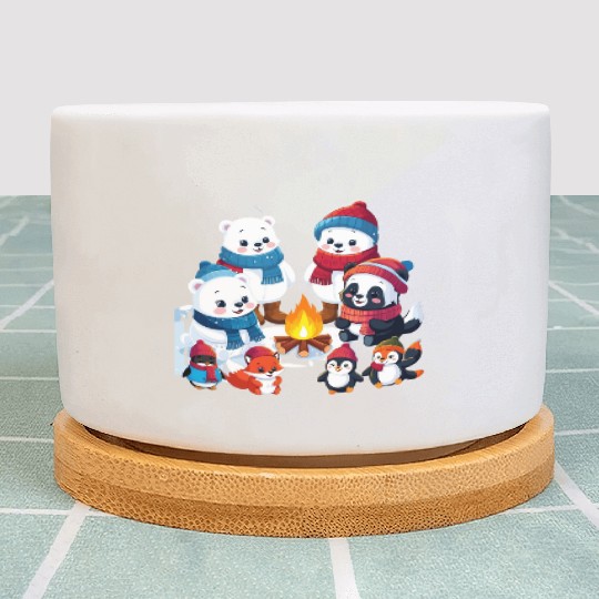 Winter Wonderland Critters Plant Pots