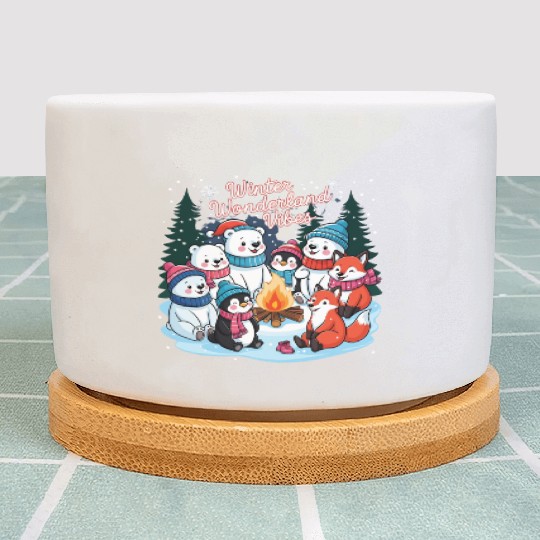 Winter Wonderland Snowflake Plant Pots