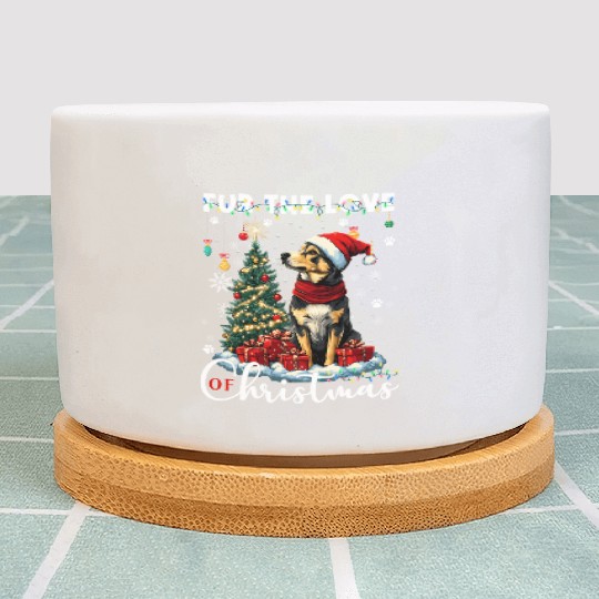 German Shepherd Christmas Tree Decorations Dog Plant Pots