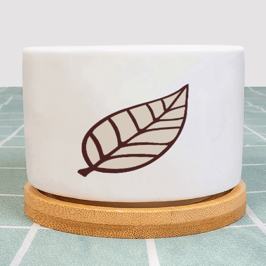 Small Pretty Leaf Brown Autumn Eco Tree Cool Leaf Plant Pots