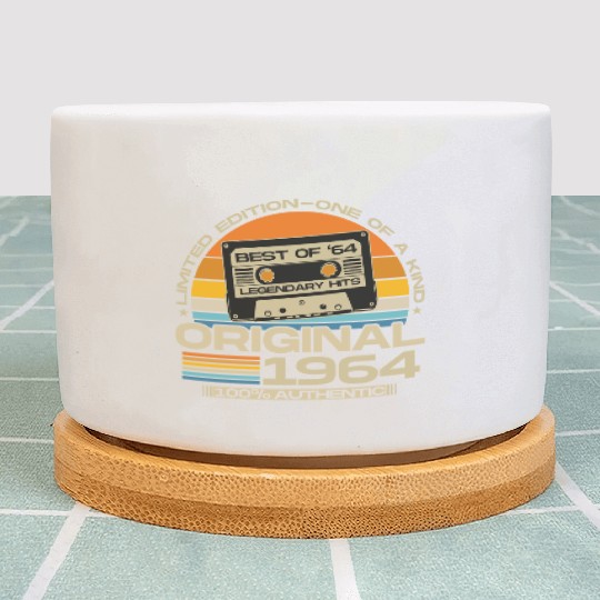 Vintage 1964 Retro 60th Birthday Gift Plant Pots