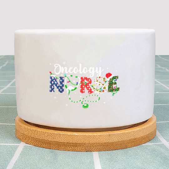 Oncology Nurse Xmas Santa Hat Nurse Christmas Plant Pots