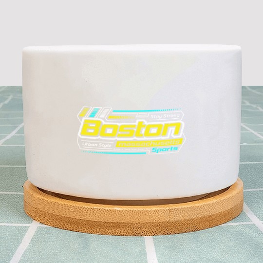 Stay Strong Boston Massachusetts City Yellow Plant Pots