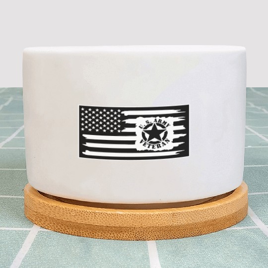 Army Veteran Flag LIKE US ON FB #USAPatriotGraphic Plant Pots