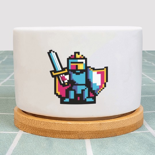 knight pixel art Plant Pots
