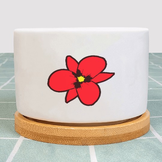 Red Beautiful Flower Spring Summer Nature Flowers Plant Pots