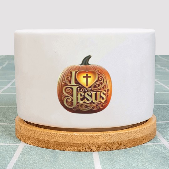 i love jesus Plant Pots