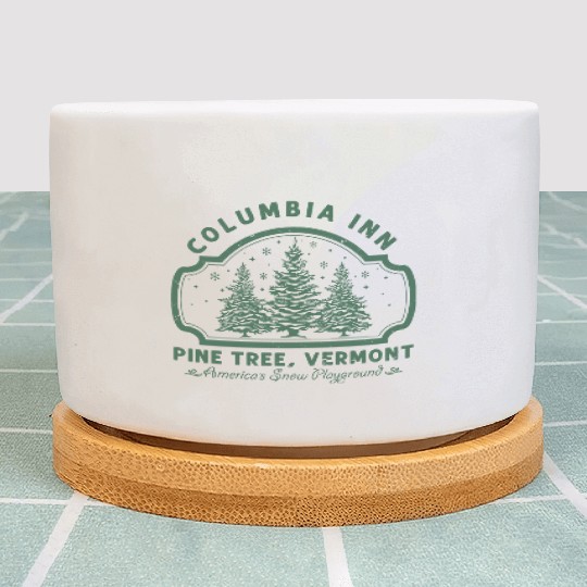 Columbia Inn Pine Tree Vermont White Christmas Plant Pots