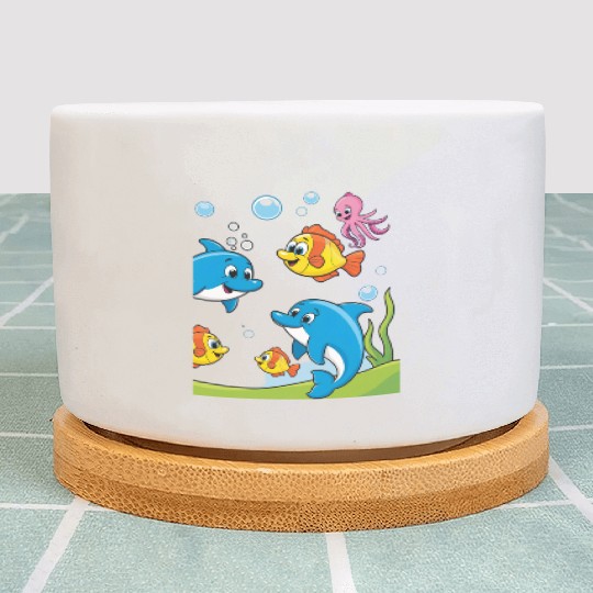 Dolphins and Friends Plant Pots