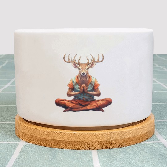 Yoga Deer Plant Pots