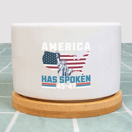 America Has Spoken 45-47 Election Victory 2024 USA Plant Pots
