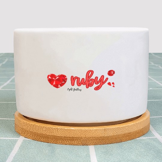 Ruby gemstone jewel Plant Pots
