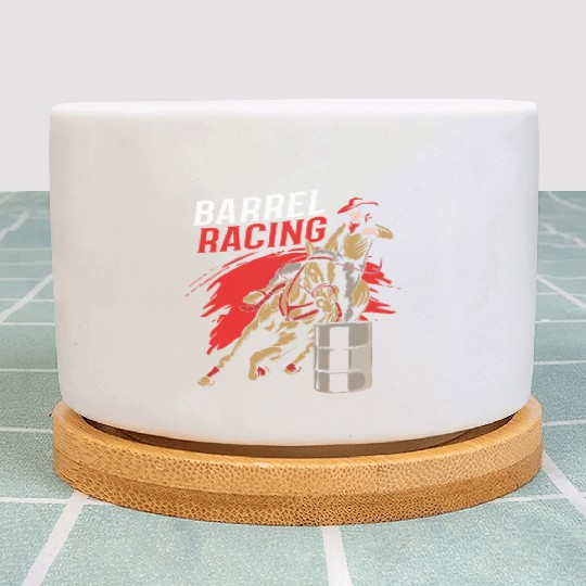 Horse Riding Cowgirl Barrel Racing Rodeo Plant Pots